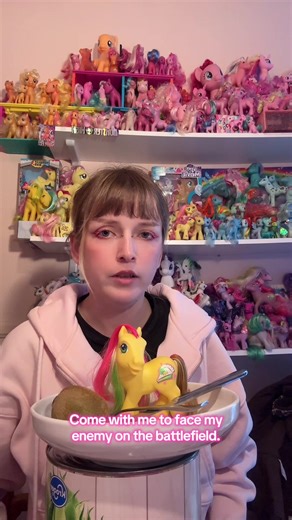 Trying kiwi for the first time in 50 years. With MLP g3 kiwi tart of course. #mlp #mylittlepony #growthmindset #trynewthings #newyearnewme