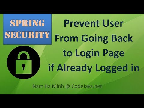 Spring Security: Prevent User Going Back to Login Page If Already Logged In