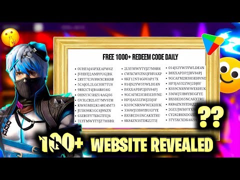 Free 100+ Redeem Code Website Revealed 😱🤩 || Free Redeem Code App 2025 || Ff Redeem Code Today