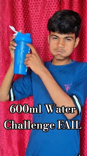 600ml Water Challenge FAIL! 😱💧#part118 #minivlog #viralshort #shorts #challenge