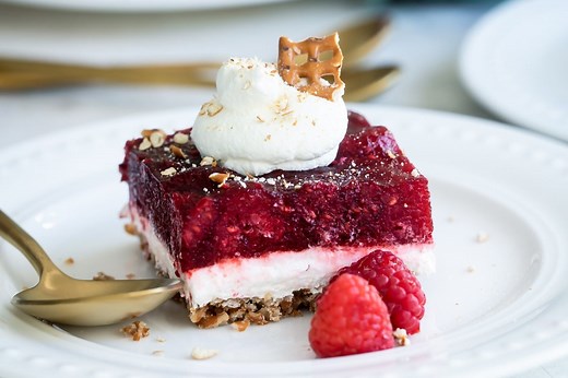 Dessert Recipe: Raspberry Pretzel Salad 🥨