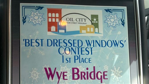 And the winners are… Congratulations to Wye Bridge Hobbies, Oil City Floral Design, and the MAC Event Center. More businesses participated than ever before, even City Hall and the Museum! We had 30 decorated businesses. Imagine if those businesses were all contained on just a few city blocks? Our city is divided by a beautiful river, several bridges, and four one-way streets. We should never think our city has less just because it has more Main Streets than one! | Oil City Main Street Program