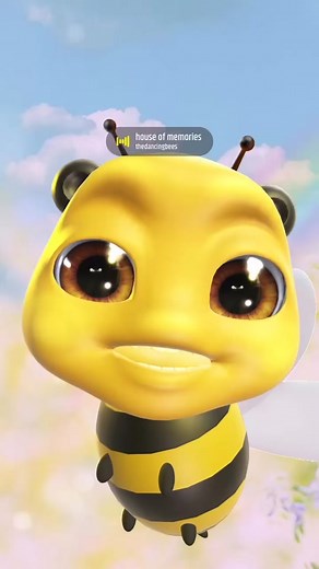 Animated Bee Adventure in a Colorful Sky