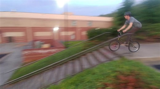 Cleared All 16 Stairs with a BMX Bunnyhop