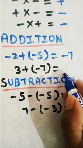 Adding integers || subtracting integers.