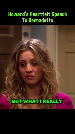 Howard's Heartfelt Speach to Bernadette: The Big Bang Theory #tbbt #bbt #funny #lol #youtubeshorts