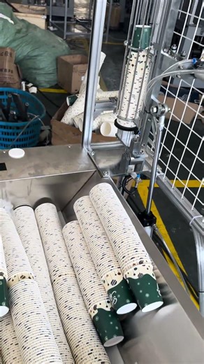 Automatic counting & collecting system ensures clean output and accurate quantity. #papercupmachine