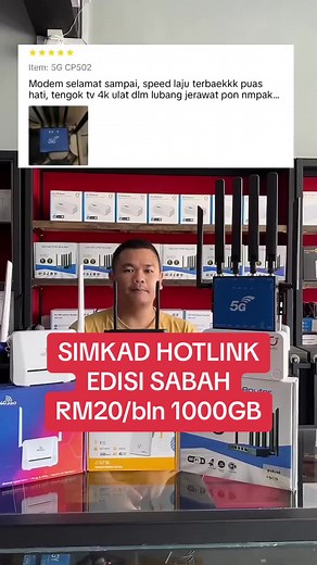 Best Hotlink Sabah SIM Card for 5G Modem and Internet