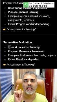 Formative Evaluations vs. Summative Evaluation