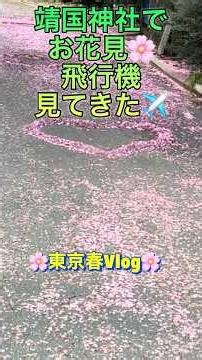 靖国神社でお花見🌸と飛行機見てきた✈️東京春Vlog 2026年3月