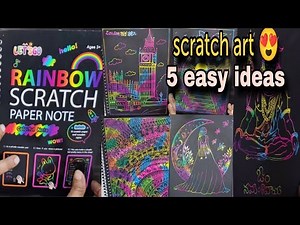 5 genius ways to use rainbow scratch paper -so easy 😍💜
