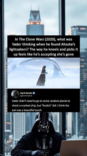 Vader Finds Ahsoka’s lightsaber and Pauses #starwars