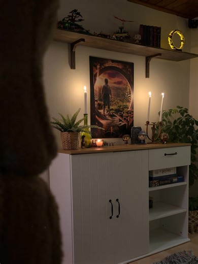 My Lord of the Rings–inspired office 🍃 What do you think? #lordoftherings #lotr #foryou #fyp #thehobbit