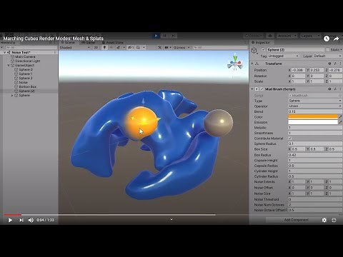 Marching Cubes Render Modes: Mesh & Splats