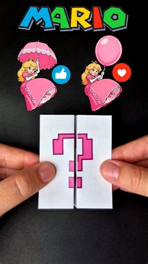 Which One Is Correct? 🎈☂️❓ Super Mario Galaxy 👑💖 #feedshorts #supermario #art #diy #papercraft