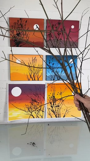 We finally tried the branch slap painting technique! What an adventure it was....here's what worked and some helpful tips if you try this at home. 🎨🍂 #howto #tipsandtricks #beginnerfriendly #paintingtutorial #paintingtips Viral video inspiration: https://youtube.com/shorts/6PQJdRTt_TQ?si=bNQwBlmkmxwlA00l Artist inspiration: https://youtube.com/shorts/Ogec_2L5Dds?si=v9v0YTp9lk6peJWh What you will need: ~Acrylic craft paint/ fluid acrylic ~Paint roller ~Cardboard/table covering ~Plant clippings,