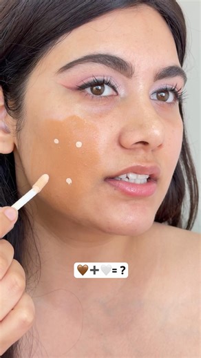 🤎➕🤍=? Colour theory #makeup #yt #ashortaday #colortheory