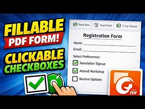 How to Make a Fillable PDF Form with Clickable Checkboxes in Foxit PDF Editor