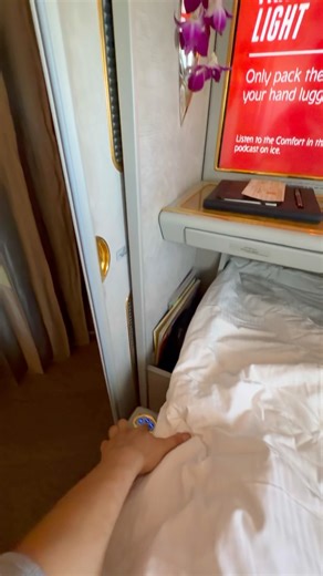 How to close Emirates A380 privacy door? #airplane #emirates #a380 #aviation #travel #uae #airbus