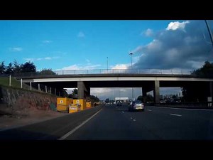 Drive East On M8 Motorway From Glasgow To M90 Motorway Scotland