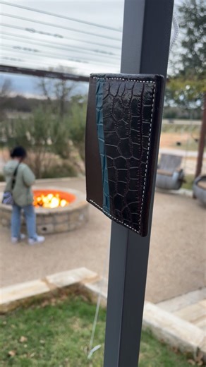 Money clip wallet with genuine alligator. Ready to ship. DM to purchase! #moneyclipwallet #christmasgiftsforhim | Katelyn Barsnick