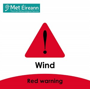 A red wind warning is now in place for #Clare from tomorrow afternoon until midnight on Wednesday. ⚠ Red, Orange and Yellow warnings in place elsewhere. Follow local safety advice ℹ https://bit.ly/3yEDzFX | Met Éireann