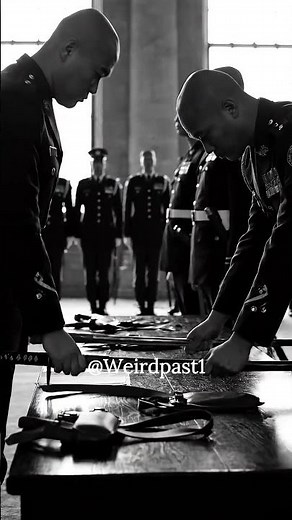 Japan Surrenders: Officers Laying Down Swords (Rare WWII Surrender Footage)