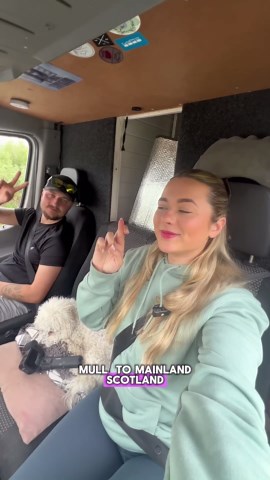 Leaving Mull during a Scottish van trip