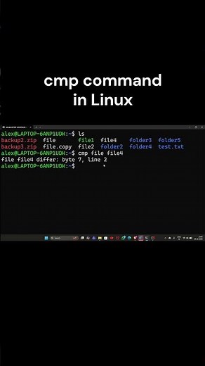 CMP Command in Linux Compare Two Files Byte by Byte #CmpCommand#LinuxTutorial#LinuxForBeginners