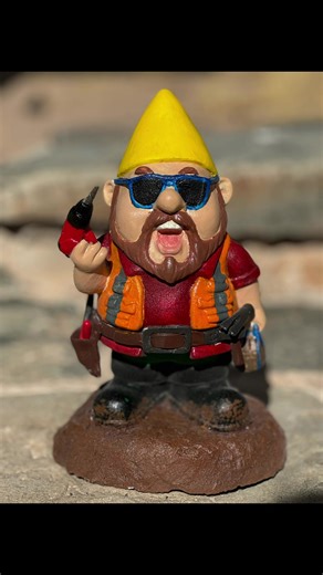 My construction gnome transformation is finally finished! #ifyougnomeyougnome #upcycling #gnome #garden #gardentok #polymerclay #transformation #beforeandafter #fypage #fyppppppppppppppppppppppp #teamwork #craftersoftiktok #craft #painting #gardengnome
