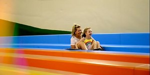 Good times on the GIANT SLIDE! It's the largest indoor slide in the country! 🎉🤪🛷💨 | The Big Banana Fun Park