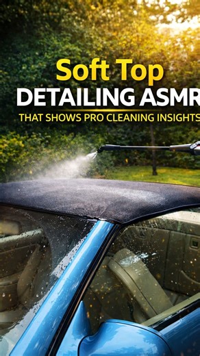 Soft top detailing ASMR that shows pro cleaning insights