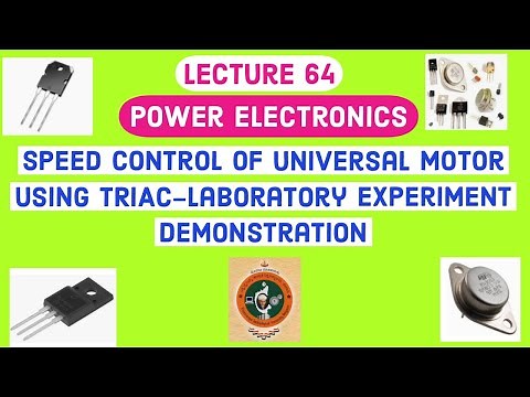 Speed control of universal motor using TRIAC Lab experiment Demonstration|Power Electronics Lab |VTU