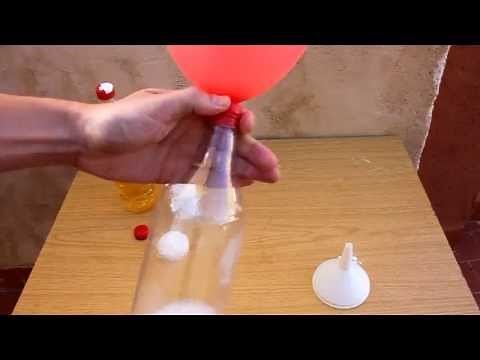 Experimentos caseros - Inflar un globo con vinagre y bicarbonato