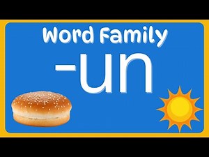Word Family -un | Phonics for Kids | un Sound Words | -un Family Words | Sight Words for Kids