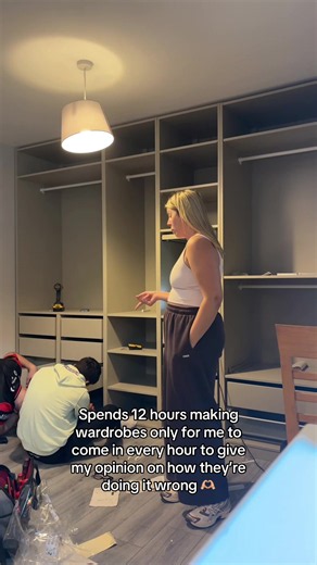 IKEA PAX wardrobe build: supervising and giving opinions during assembly
