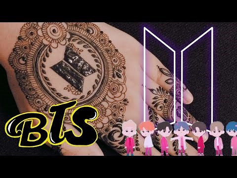 Beautiful bts Mehndi Design | bts Mehndi tattoo | Mehndi Design | bts | easy mehndi design