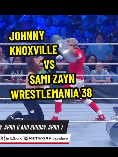 Johnny Knoxville vs Sami Zayn: WrestleMania 38 Sunday #wwe #wrestling #jackass #wrestlemania #samizayn #johnnyknoxville #weeman #chrispontius #highlights #wrestling_highlights_cm