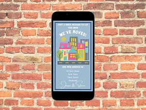 Simple and Clear Digital Change of Address Announcement, We've Moved Message for Phones and Email - Etsy