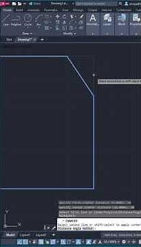 Aprende a utilizar el comando CHAMFER en AutoCAD #autocad