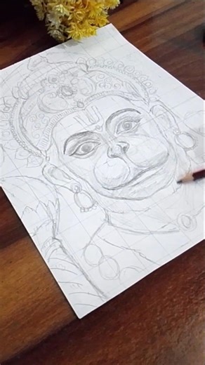 Hanuman Drawing 🔥#shorts​ #hanuman​ #hanumanji​ #drawing​ #art​