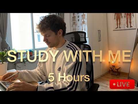 LIVE Study With Me 🌧️ | 5-Hour Deep Focus Pomodoro Session with Rain Sounds