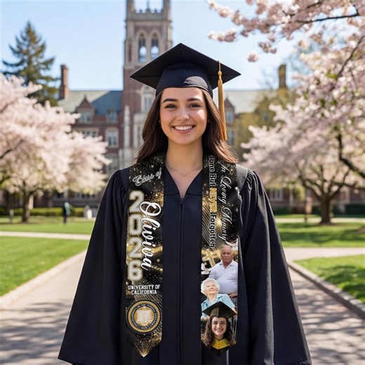 Custom Memorial Graduation Stole 2026, Personalized Photo Grad Sash, in Loving Memory Graduation Stole, Personalized Keepsake - Etsy