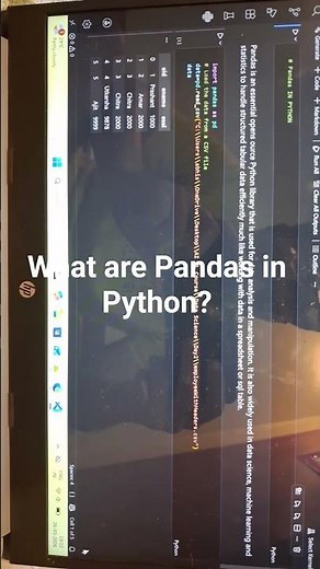 what are Pandas in Python? #programming #coding #education