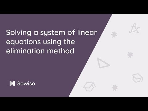 Solving a system of linear equations using the elimination method