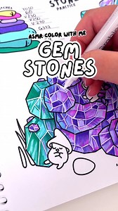 207 reactions · 16 shares | Use this technique to color gemstones and crystals with shine and depth, or to 'gemify' pretty much any rock! View the full, step by step gemstone coloring tutorial on Anna Rose  Coloring Book: Coloring Practice (Basics) What I Used: Ohuhu Markers, Grabie Fine Tip Acrylic Markers #coloringbook #coloring #satisfying | Anna Rose | Facebook