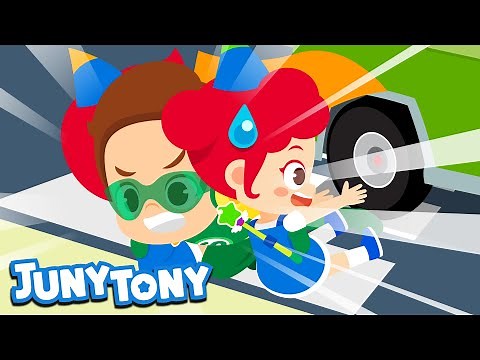Crosswalk Song | Safety Song for Kids | Good Habits | JunyTony Songs for Children