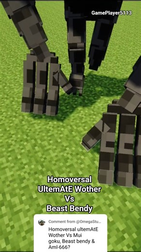 Homoversal UltemAtE Wother Vs Beast Bendy #minecraft #mobbattle #mobbattles #mcpe #addon #shorts