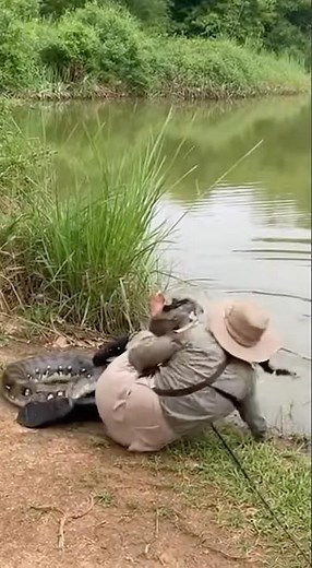 Python ATTACKS Fisherwoman While Fishing 😱🐍🎣