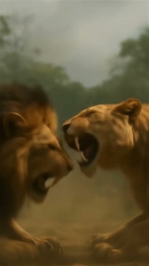Lion aur sabertooth ki ladai #Ai #Anime #Animation #Cartoon #Cartoon videos